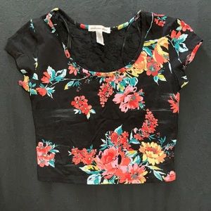 Ambiance Apparel Floral Crop Top